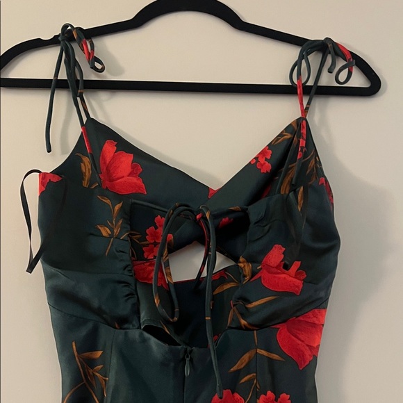 Floral Black and Red Dress - Picture 4 of 5